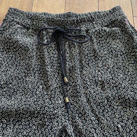 Anthropologie Ett Twa Track-Striped Joggers pants Flower Printed size S - Picture 9 of 12